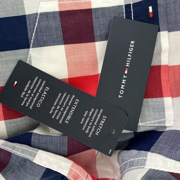 Tommy Hilfiger NWT Boy's Plaid Button Down Dress Shirt Size XL (20) - Picture 7 of 7